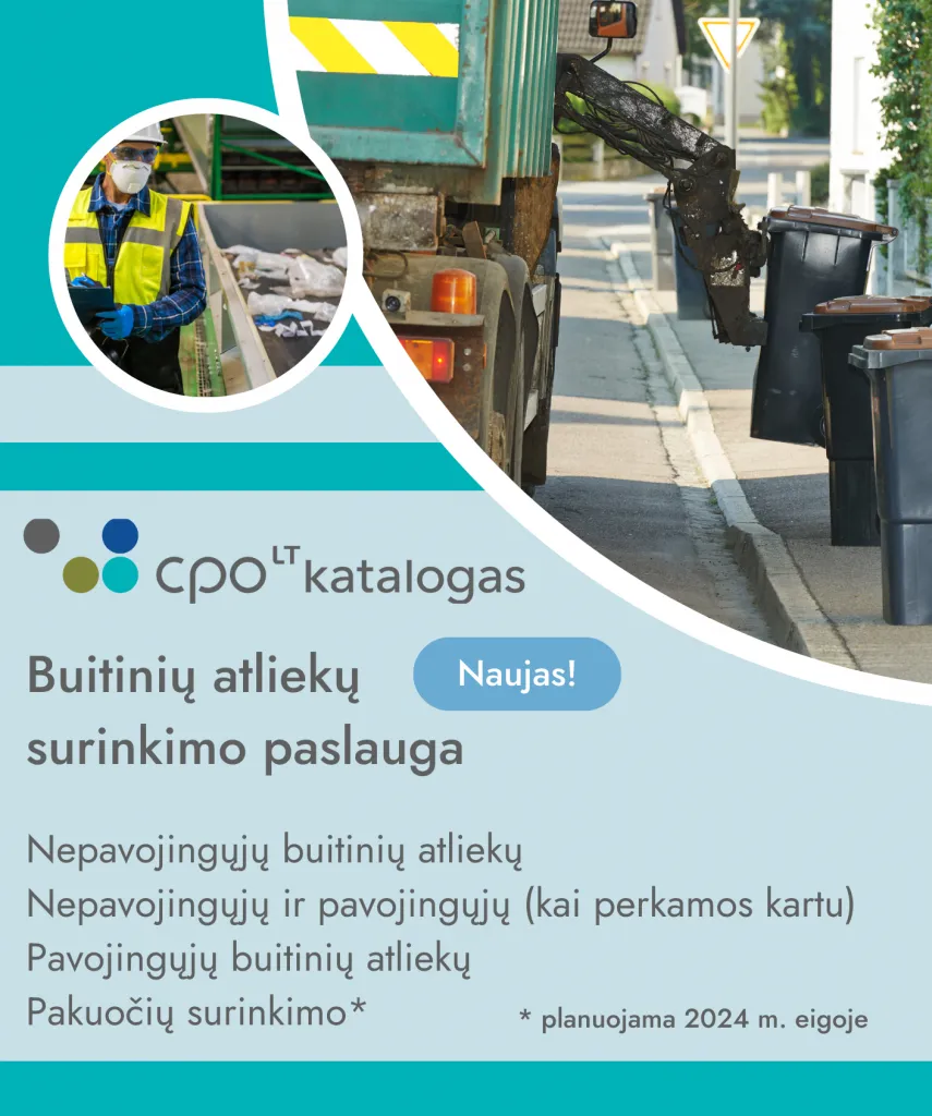 Buitinių atliekų surinkimo paslaugos modulio reklama