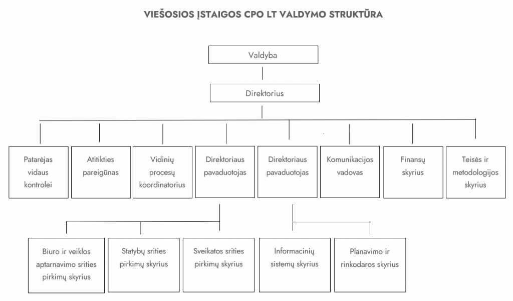 struktūra; įstaigos struktūra